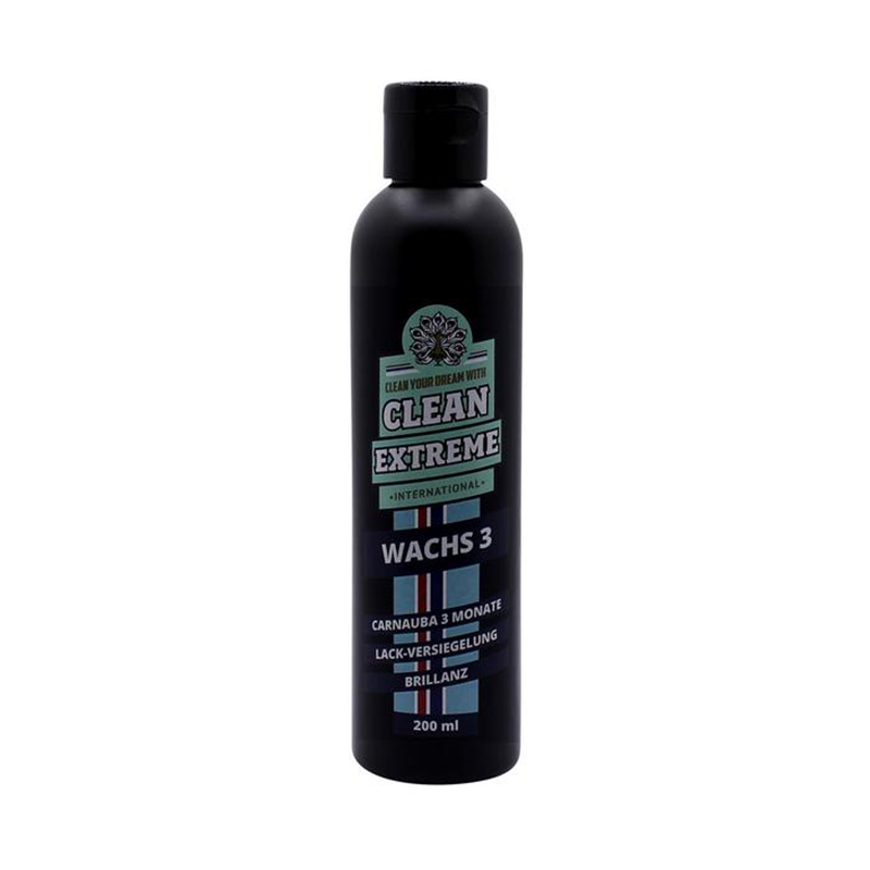 CLEANEXTREME WACHS 3 Monate Brillanz Auto-Lackversiegelung (Carnaubawachs) 200 ml