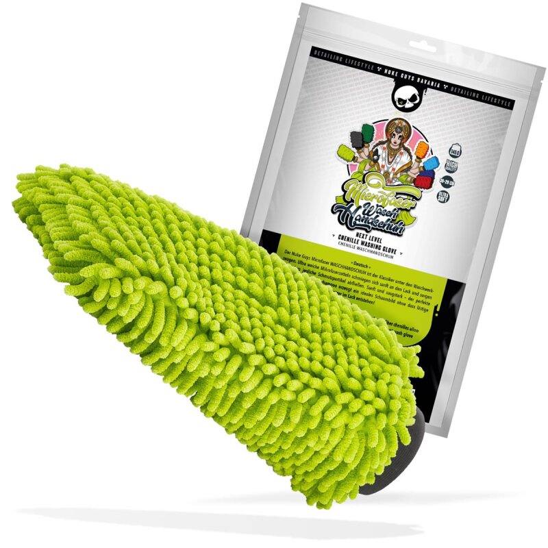 NUKE GUYS - CHENILLE WASCHHANDSCHUH GRÜN