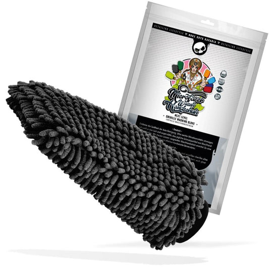 NUKE GUYS - CHENILLE WASCHHANDSCHUH SCHWARZ